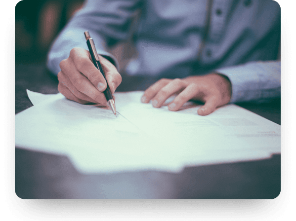 A person signing an insurance document